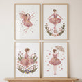 Floral Fairy & Ballerina Digital Art Print Set