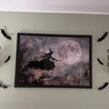 Witch Flying Across the Full Moon Digital Art