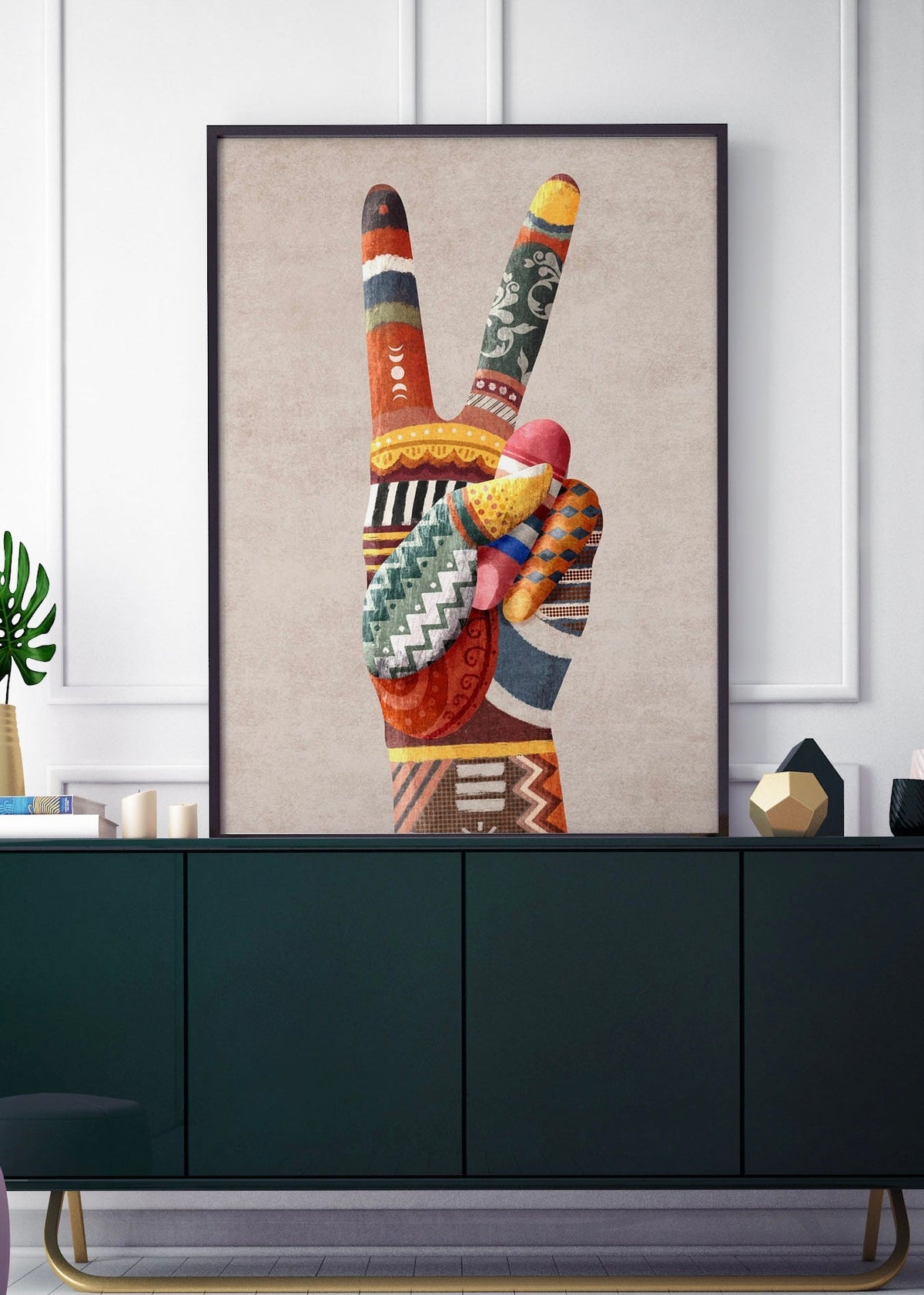 Boho Peace Hand Digital Art