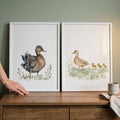 Watercolor Duck Family Digital Artwork Set