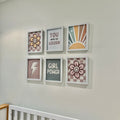 Retro Groovy Girl Power Digital Wall Art Set of 6