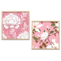 Pink Floral Elegance Digital Art Set