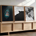 Coastal Serenity Triptych Digital Art