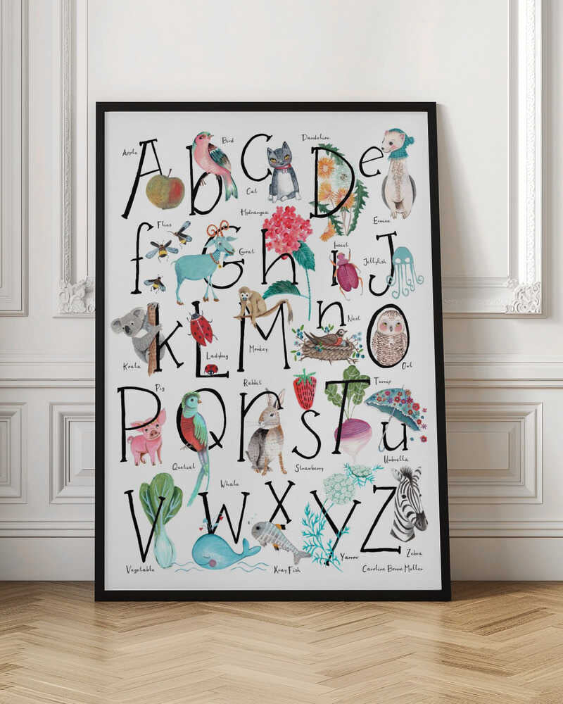 Whimsical Alphabet Animals Digital Art