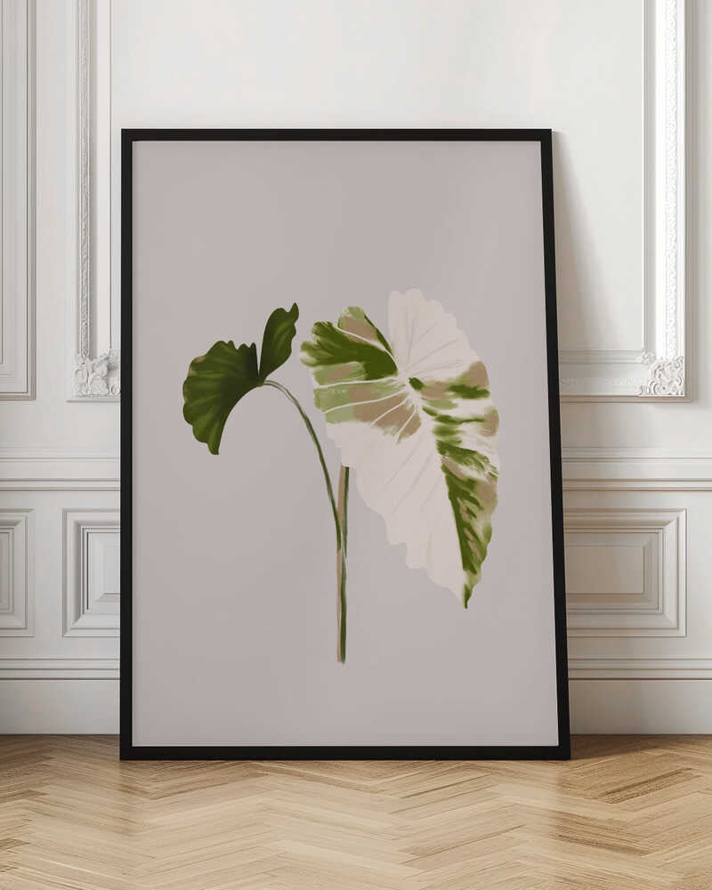 Variegated Leaf Botanical Digital Artwork