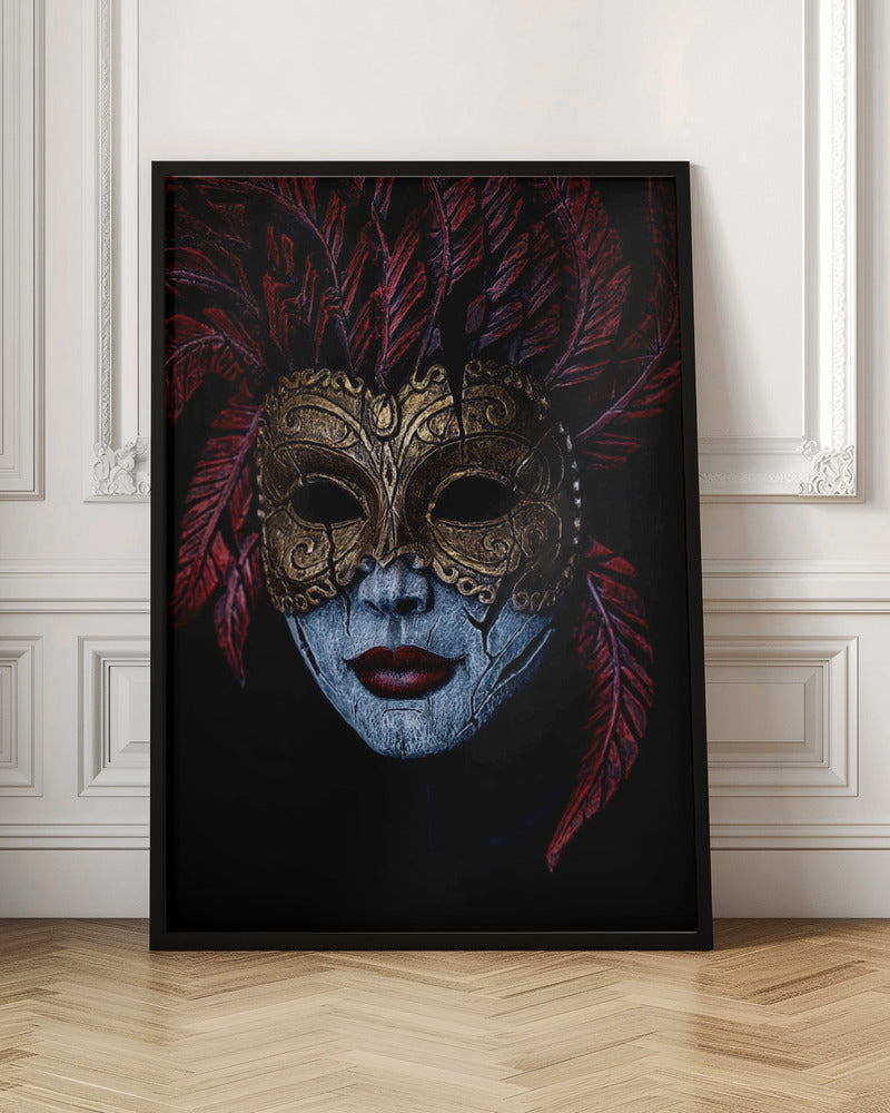 Golden Masquerade Mystery Digital Artwork