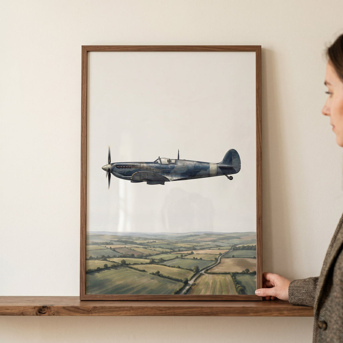 Vintage Spitfire Flight Digital Artwork