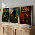 Gym Motivation Triptych Digital Art Set