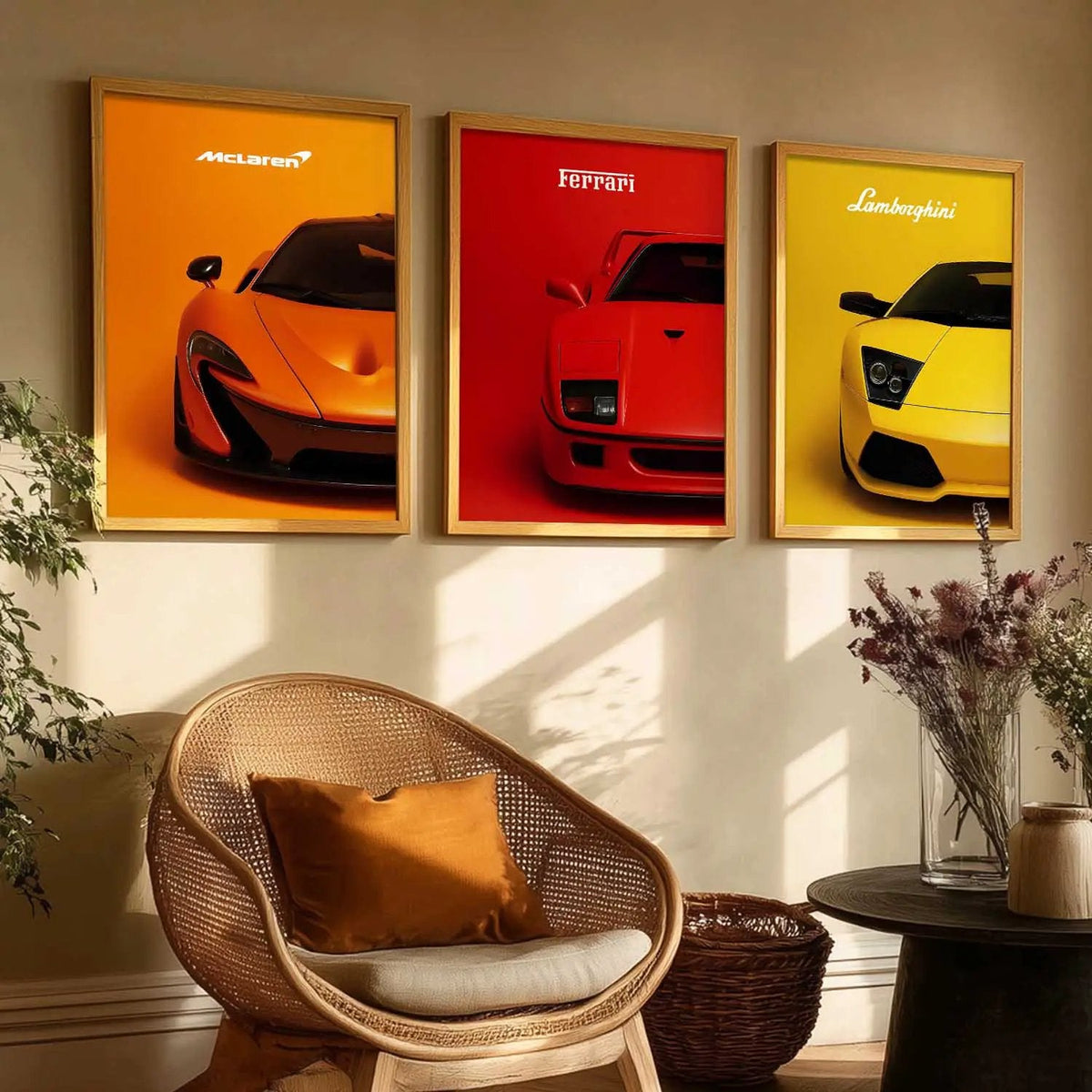 Supercar Trio Digital Art Collection