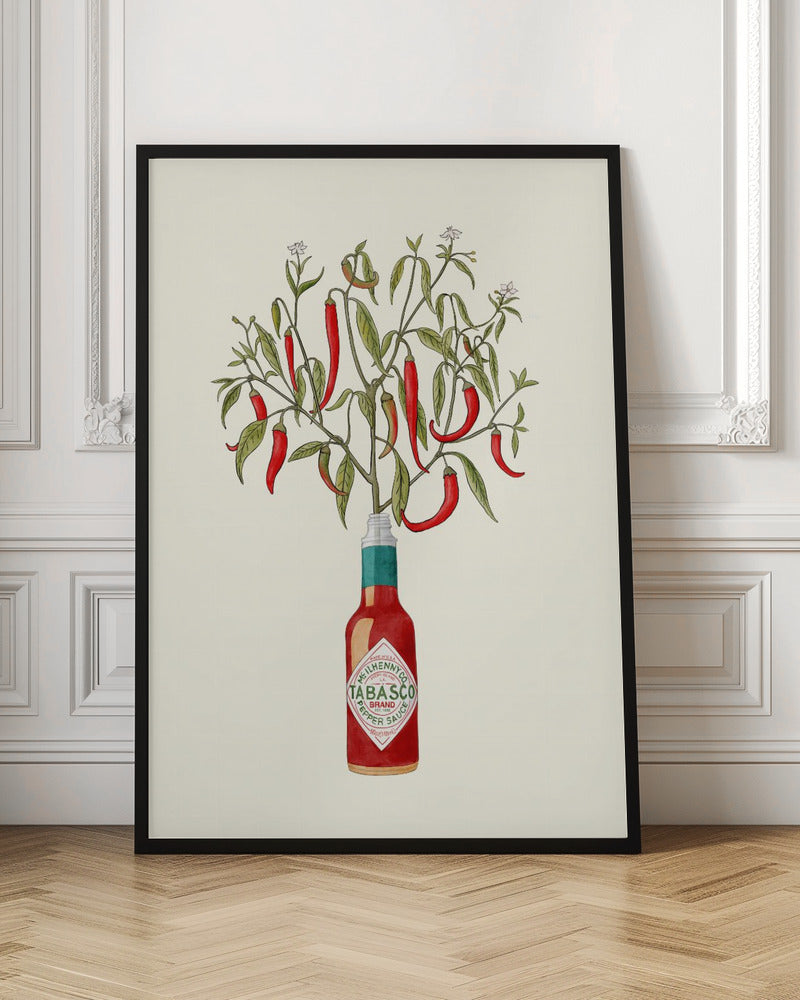 Botanical Hot Sauce Pepper Plant Digital Art