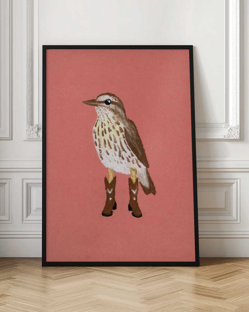 Bird in Cowboy Boots Digital Art Print