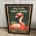 Why Hello Sweet Cheeks Flamingo Digital Art Print