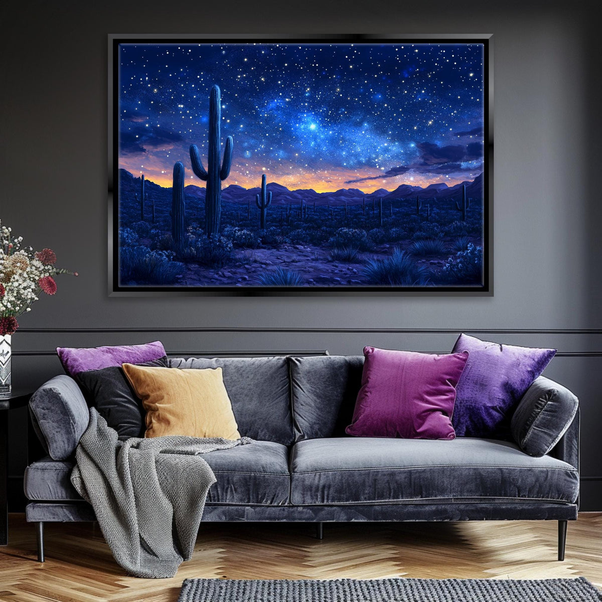 Midnight Desert Stargazing Digital Art