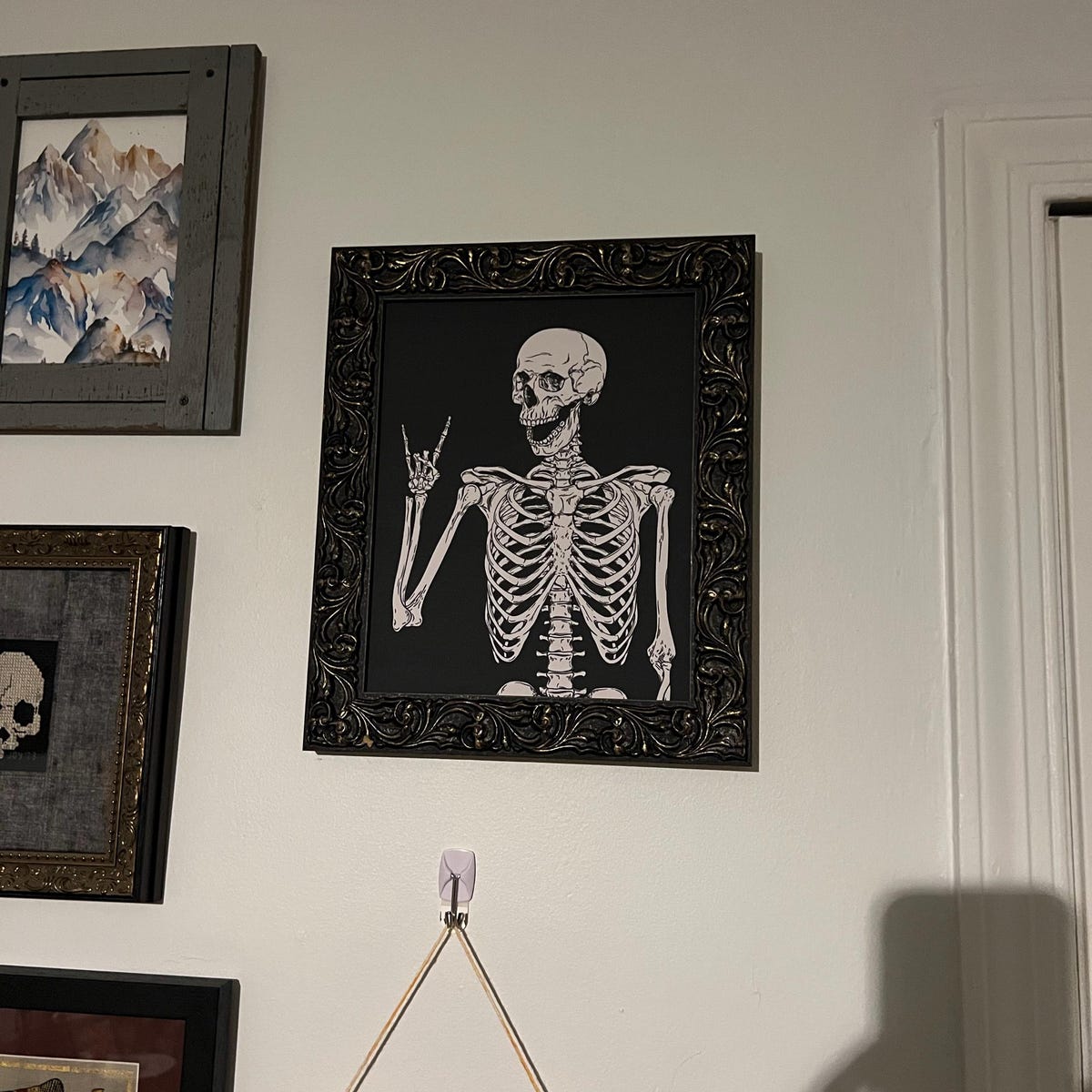 Rock On Skeleton Digital Art Print