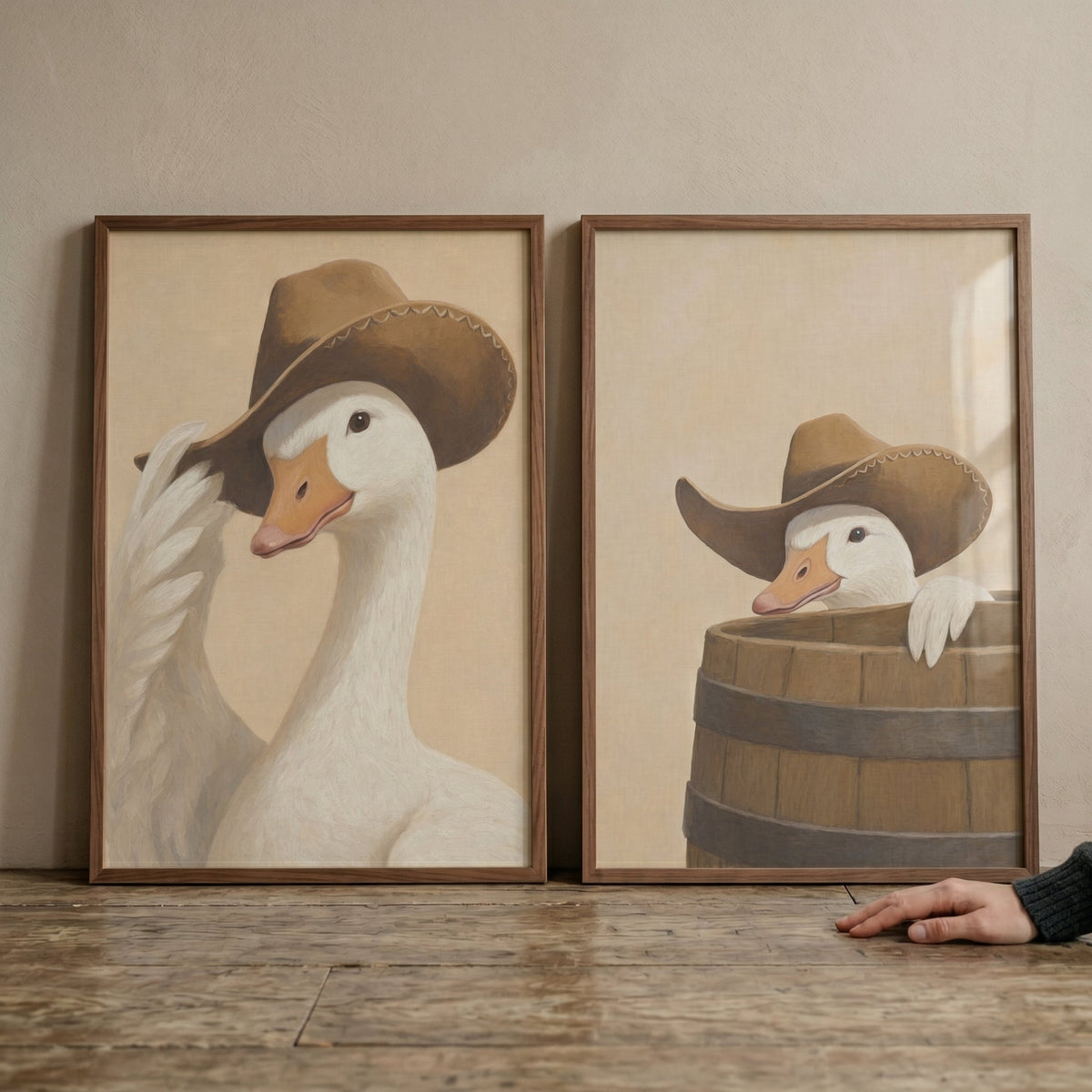Cowboy Goose Duo Digital Art