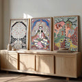 Traditional Indian Folk Art Digital Triptych