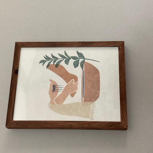 Abstract Botanical & Pottery Fine Art Print