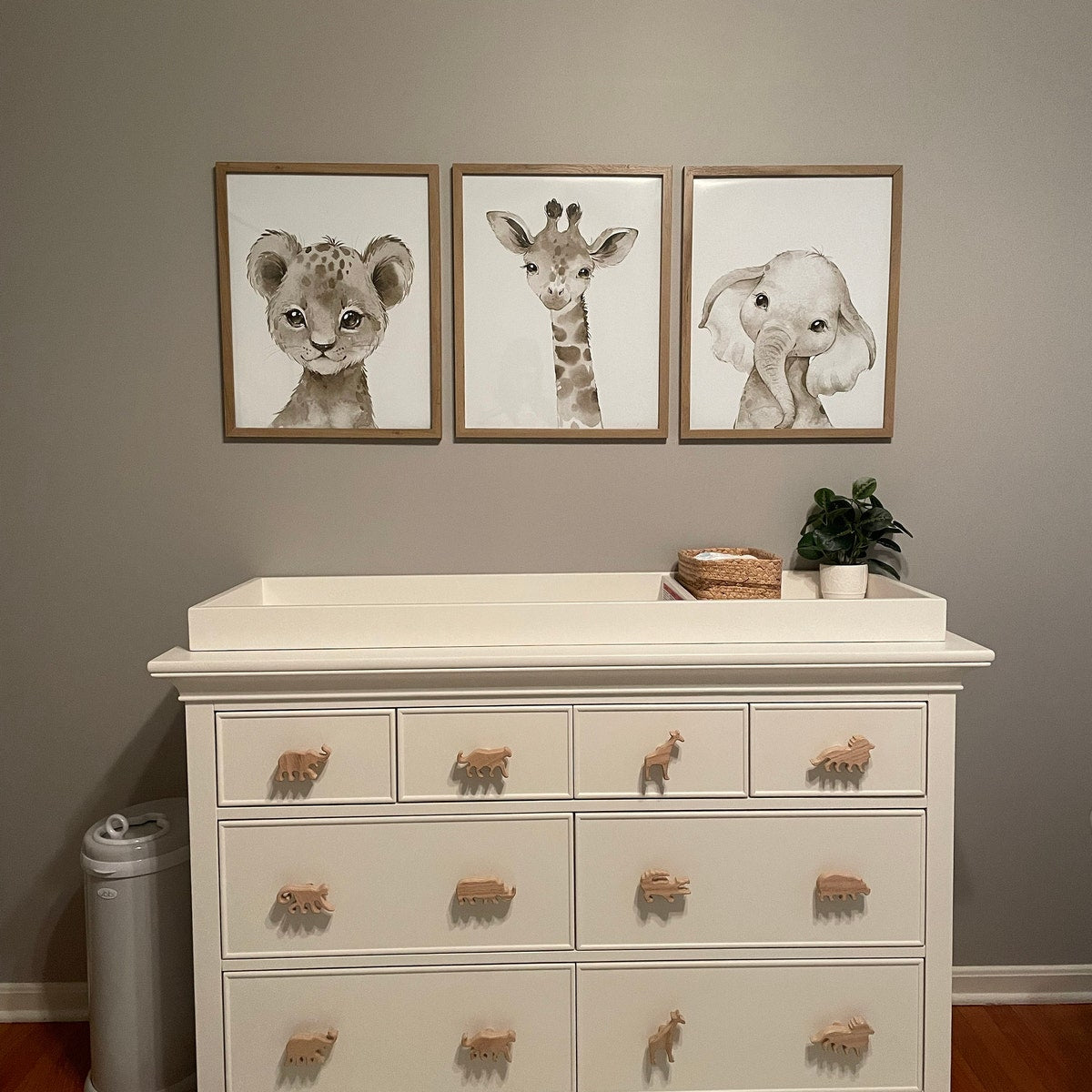 Safari Animals Watercolor Trio Digital Download