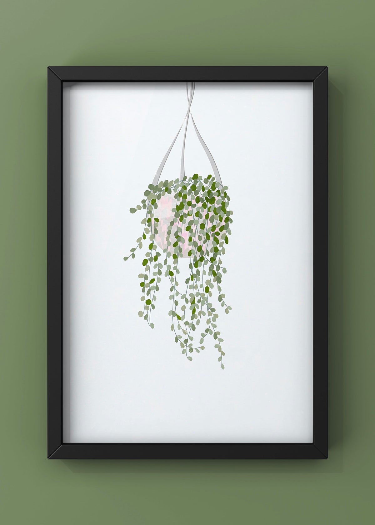 Hanging Succulent Plant Digital Art
