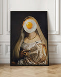 Classic Art with Fried Egg Face Digital Download