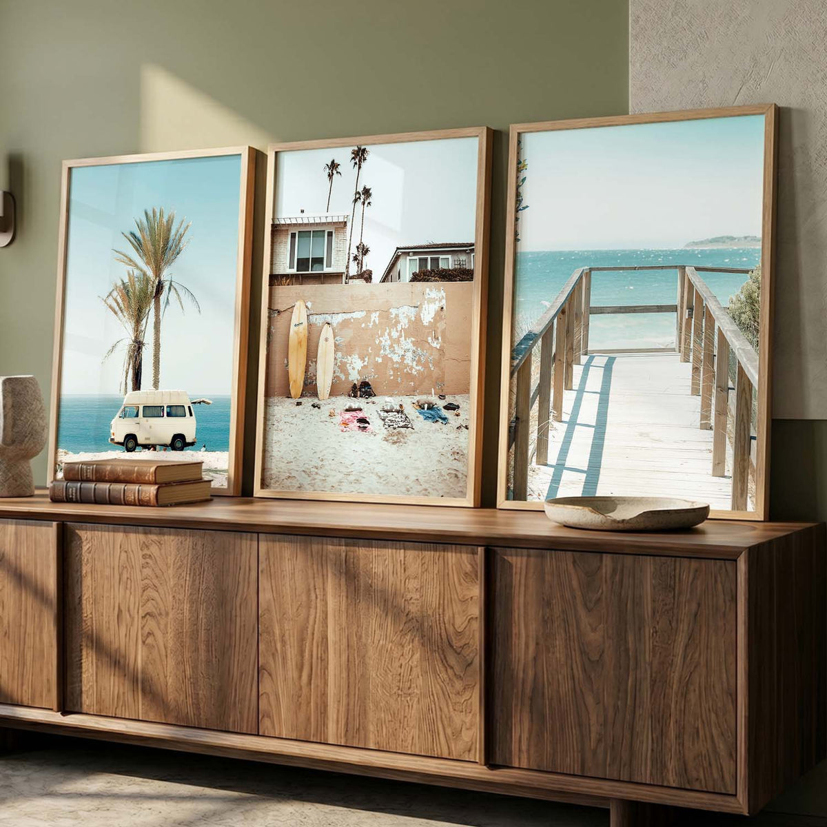Coastal Summer Vibe Triptych