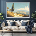 Tuscan Countryside Landscape Digital Artwork
