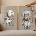 Space Explorer Animals Digital Art Bundle