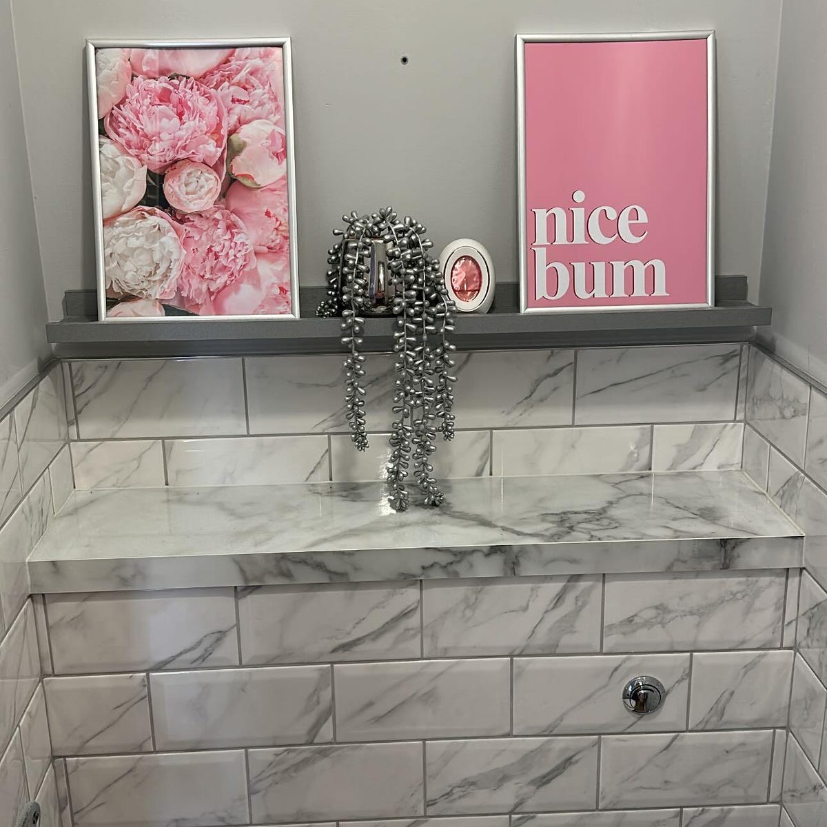 Nice Bum Pink Quote Digital Wall Art
