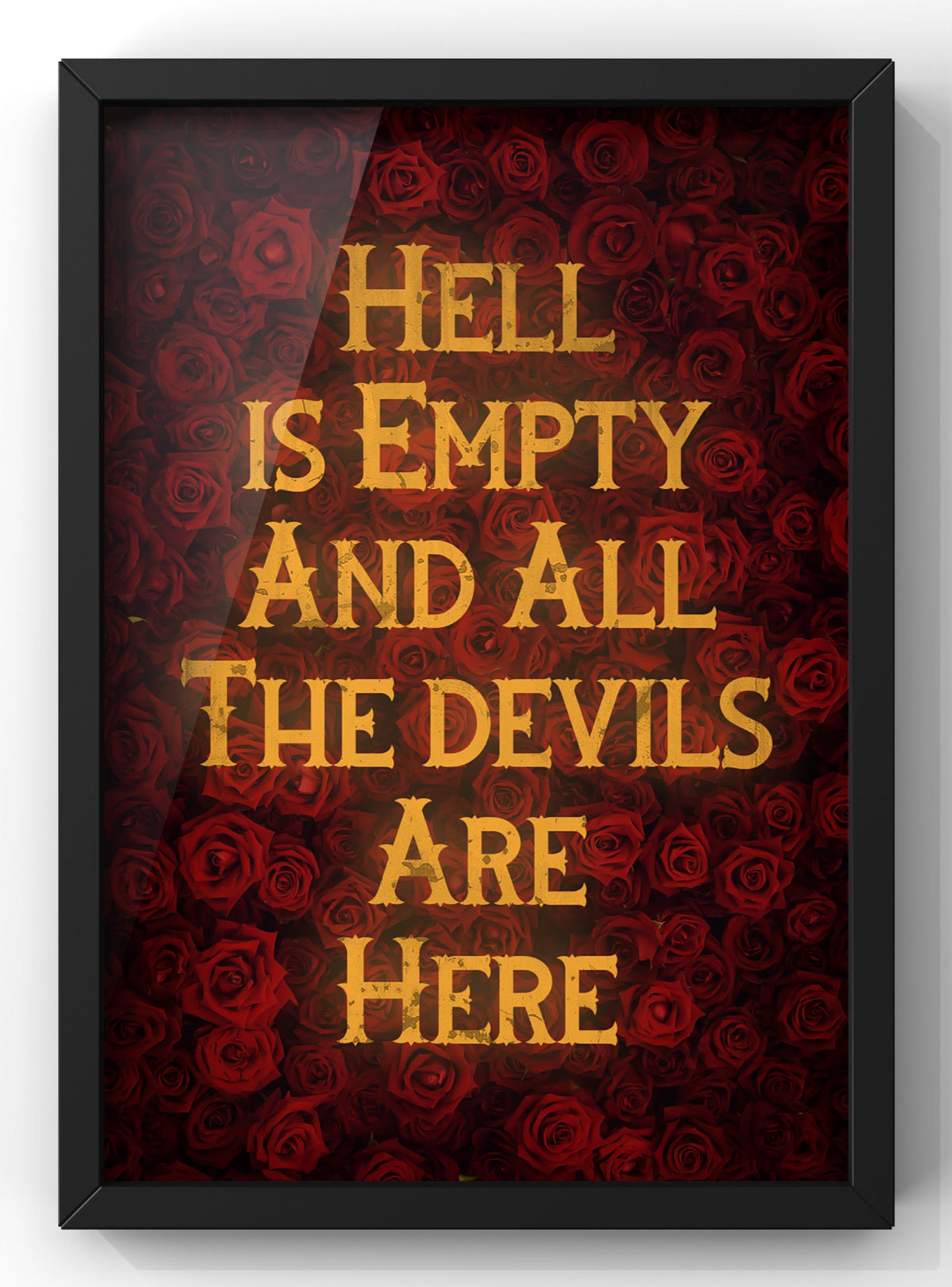 Hell Is Empty Gothic Quote Digital Wall Art