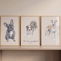 Trio of Dog Portraits Digital Art