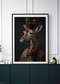 Regal Giraffe King Portrait Digital Artwork