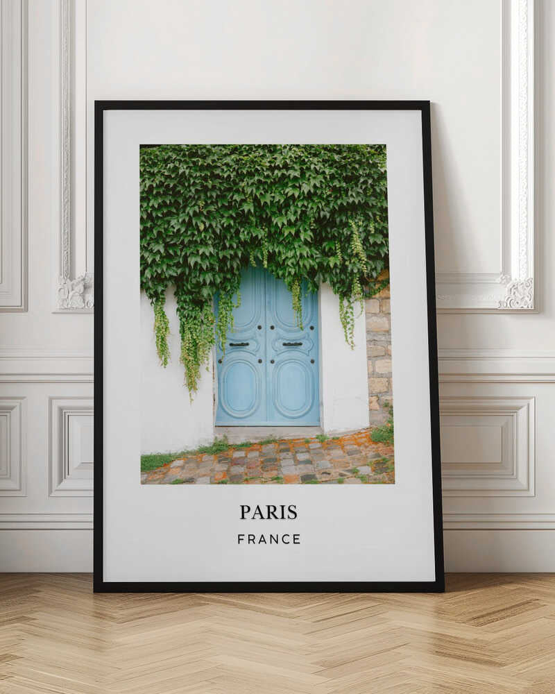 Paris France Blue Door Digital Print