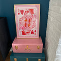 Pink Queen Playing Card Digital Wall Art