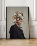 Floral Elegance Portrait Digital Art