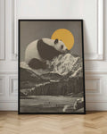 Giant Panda Mountain Sunset Digital Art