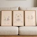 Watercolor Ballerina Trio Digital Art Collection