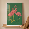 Chic Flamingos Digital Art Print