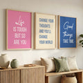 Inspirational Typography Triptych Digital Art Set
