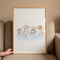 Cute Animal Hockey Players Digital Art