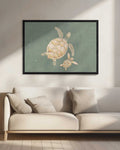 Mother and Baby Sea Turtles Digital Art
