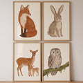 Charming Woodland Animals Watercolor Digital Art Collection