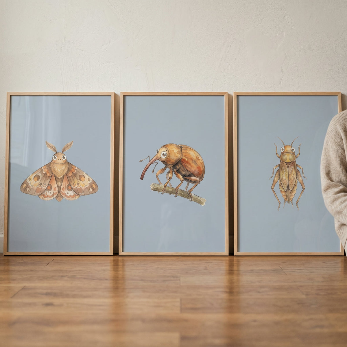 Charming Watercolor Insects Digital Art Set