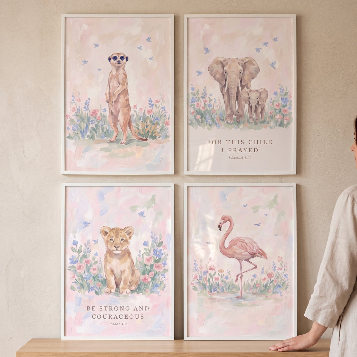 Sweet Safari Nursery Digital Art Prints Set