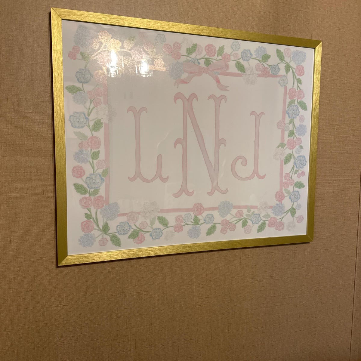 Floral Monogram Digital Wall Art