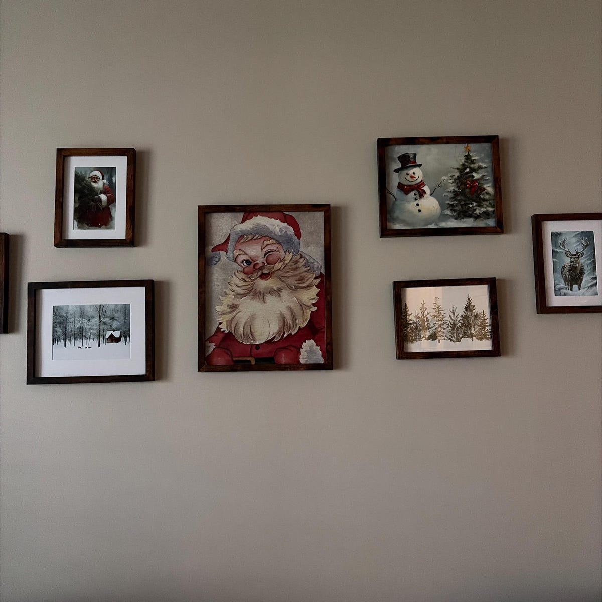 Vintage Winking Santa Claus Digital Art