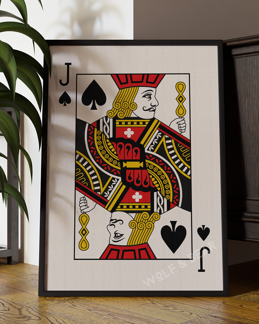 Vintage Jack of Spades Playing Card Digital Art