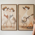 Cowboy Ducks Digital Art Print