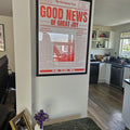 Good News of Great Joy Christmas Newspaper Art Print