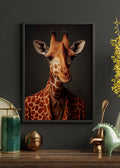 Dapper Giraffe Portrait Digital Art