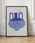 Abstract Blue Amphora Digital Artwork